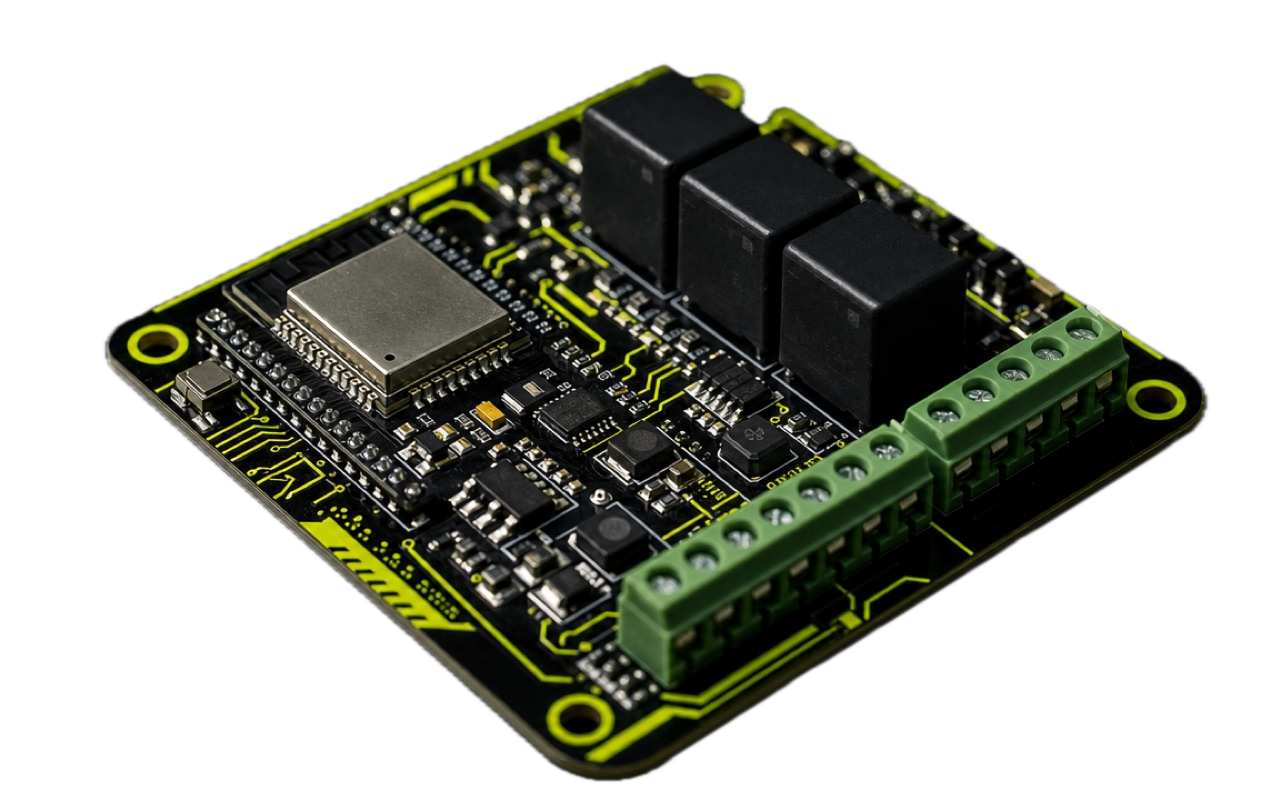 Lipi MK1 four-channel relay PCB